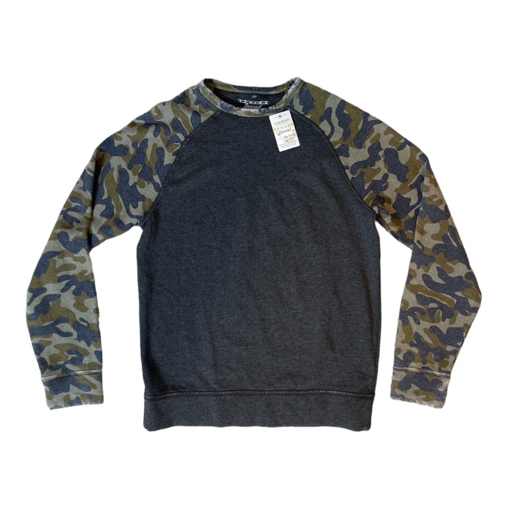 LUCKY BRAND VENICE BURNOUT LONG SLEEVE CAMO COLOR BLOCK CREWNECK **NWT** - Picture 9 of 9